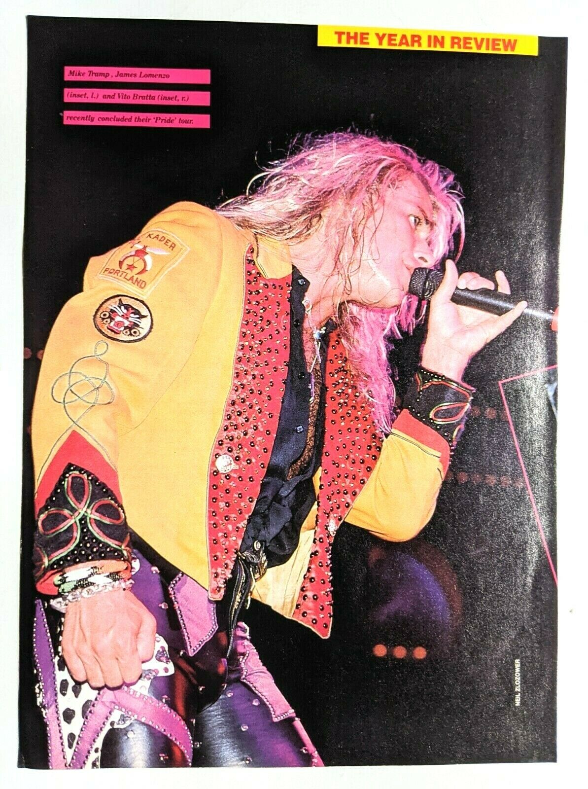 White Lion / Mike Tramp Live / Magazine Full Page Pinup Poster Clipping (3)