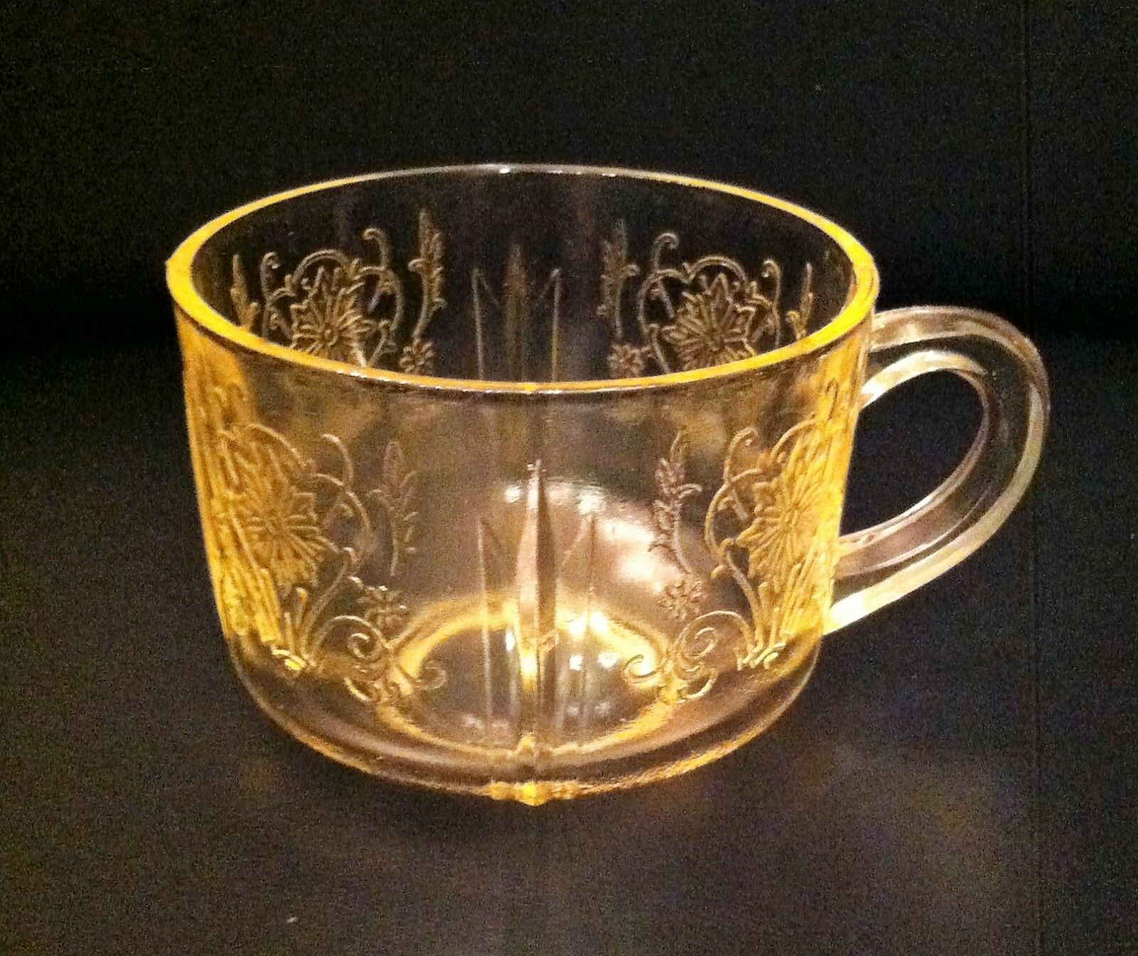 U S Glass Yellow Primo Depression Glass Cup