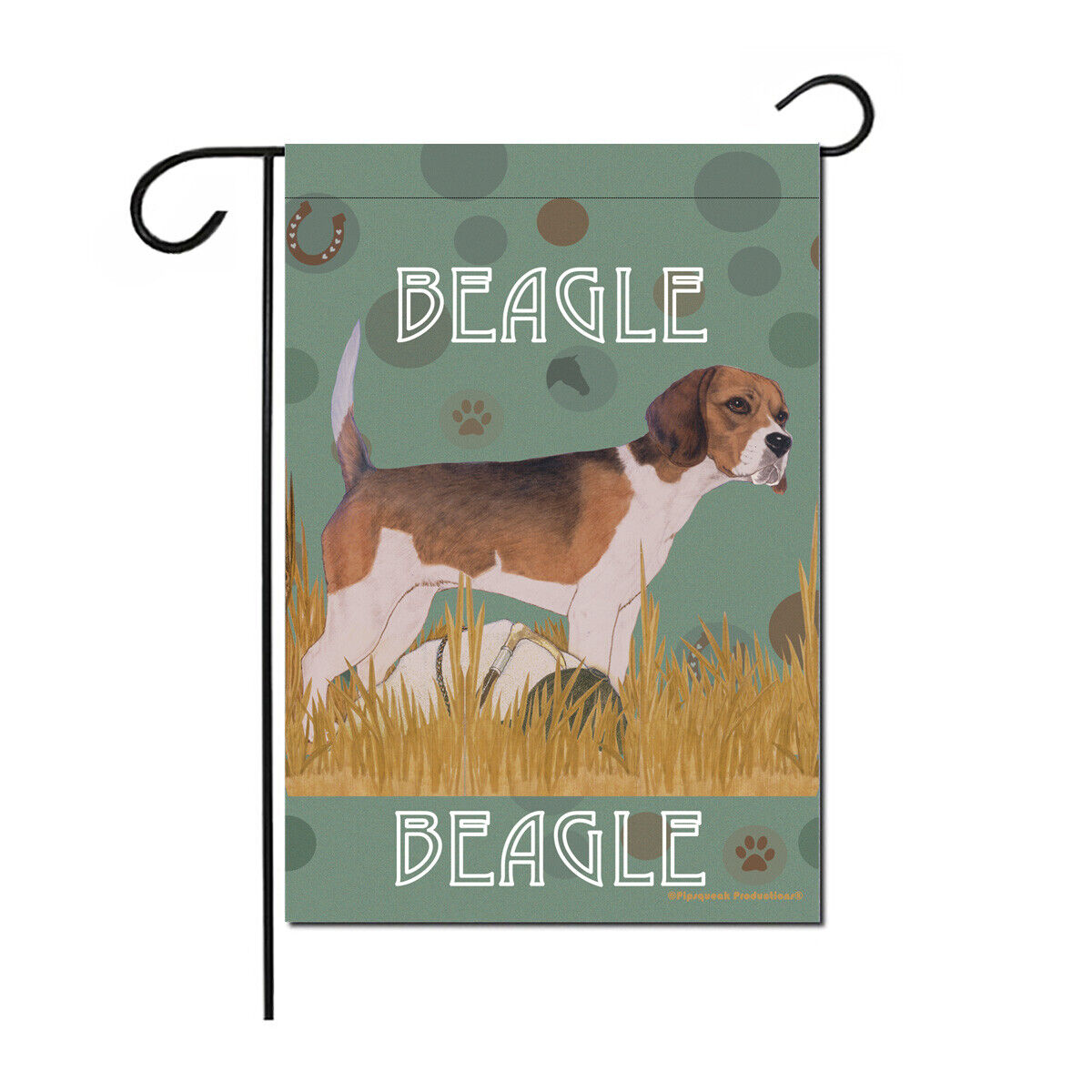 Beagle Garden Flag Double Sided 12" X 17"