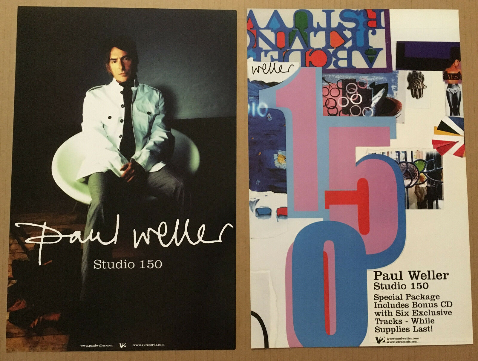 The Jam Paul Weller 2004 Double Sided Promo Poster For Studio 150 Cd Usa Mint