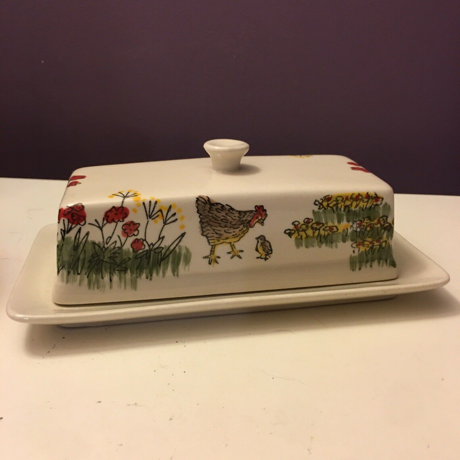 Paula Deen Southern Rooster Covered Butter Dish