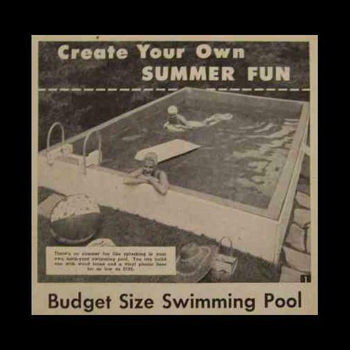 Howto Build Swimming Pools Concrete Wood/plastic 1953 Info