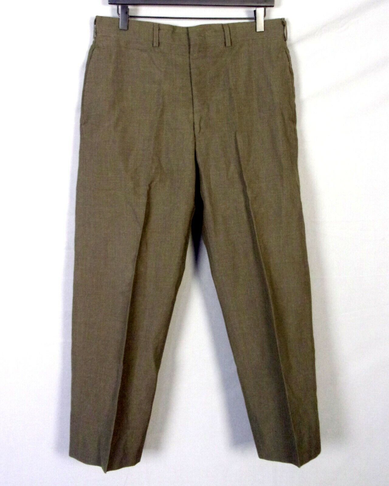 Vtg 70s Late Vietnam Era Dsa 1975 Wool Blend Tropical Green 2241 Pants 33 X 27