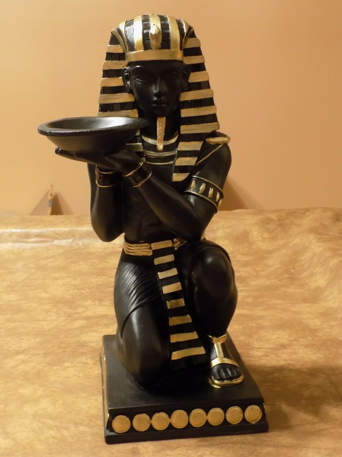Egyptian Pharaoh's Kneeling Nubian Servant Statue