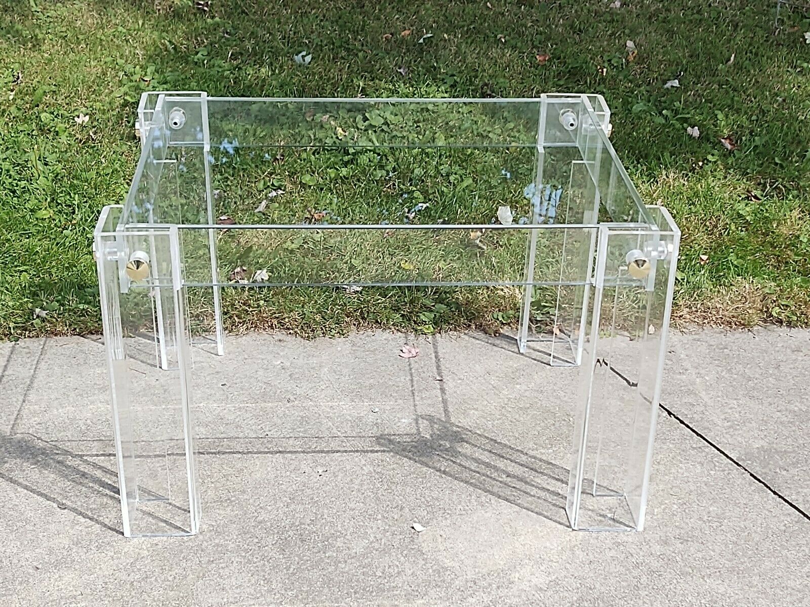 Matthew James Designs (?) Acrylic / Lucite End Table, Mcm, High Quality, Pickup